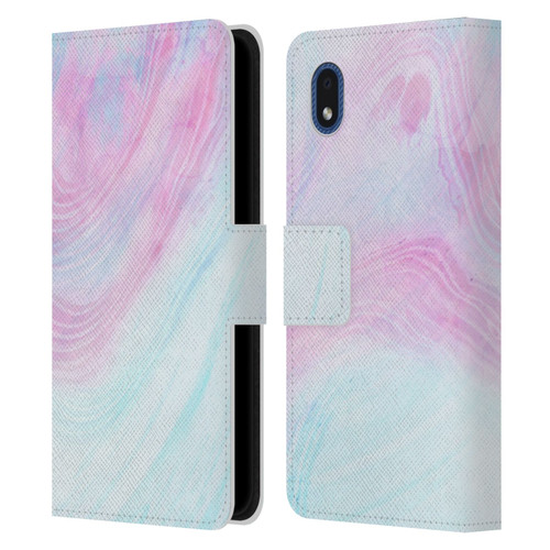 Alyn Spiller Marble Pastel Leather Book Wallet Case Cover For Samsung Galaxy A01 Core (2020)
