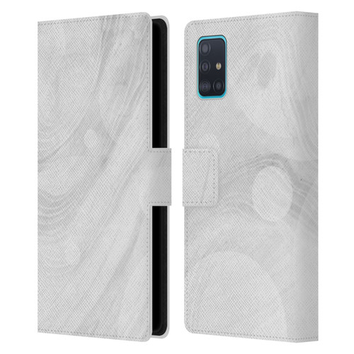Alyn Spiller Marble White Leather Book Wallet Case Cover For Samsung Galaxy A51 (2019)