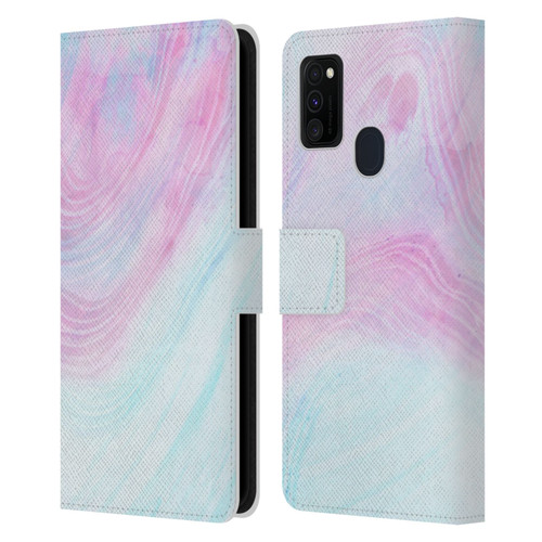 Alyn Spiller Marble Pastel Leather Book Wallet Case Cover For Samsung Galaxy M30s (2019)/M21 (2020)