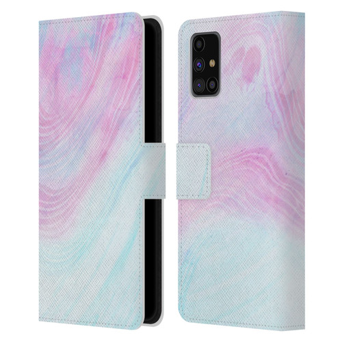 Alyn Spiller Marble Pastel Leather Book Wallet Case Cover For Samsung Galaxy M31s (2020)