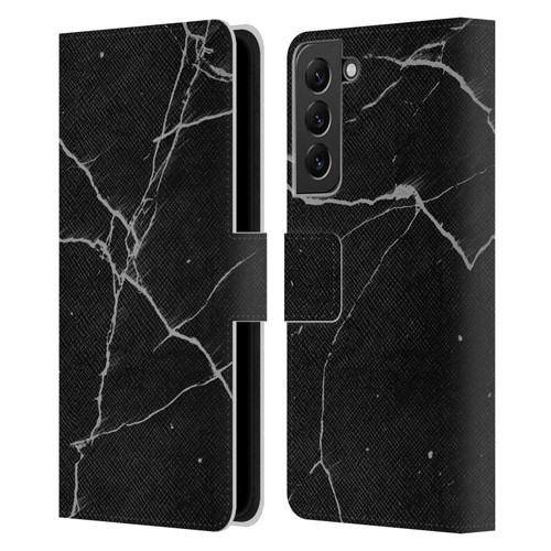 Alyn Spiller Marble Black Leather Book Wallet Case Cover For Samsung Galaxy S22+ 5G