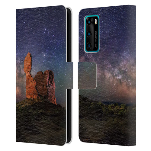 Royce Bair Nightscapes Balanced Rock Leather Book Wallet Case Cover For Huawei P40 5G