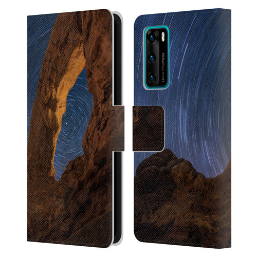 Royce Bair Nightscapes Star Trails Leather Book Wallet Case Cover For Huawei P40 5G