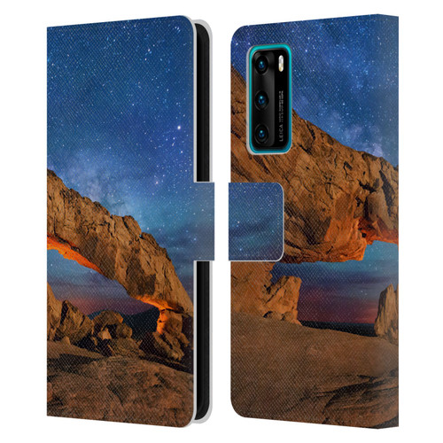 Royce Bair Nightscapes Sunset Arch Leather Book Wallet Case Cover For Huawei P40 5G