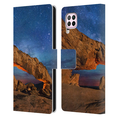 Royce Bair Nightscapes Sunset Arch Leather Book Wallet Case Cover For Huawei Nova 6 SE / P40 Lite