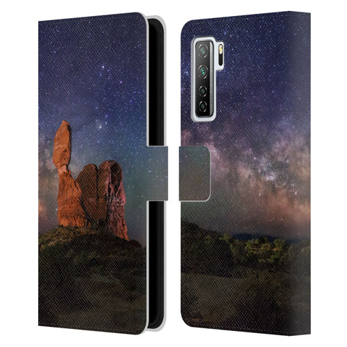 Royce Bair Nightscapes Balanced Rock Leather Book Wallet Case Cover For Huawei Nova 7 SE/P40 Lite 5G