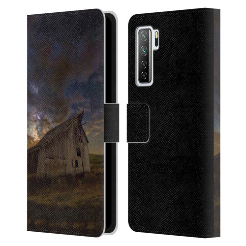 Royce Bair Nightscapes Bear Lake Old Barn Leather Book Wallet Case Cover For Huawei Nova 7 SE/P40 Lite 5G