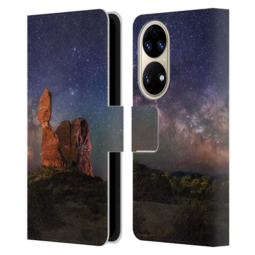 Royce Bair Nightscapes Balanced Rock Leather Book Wallet Case Cover For Huawei P50