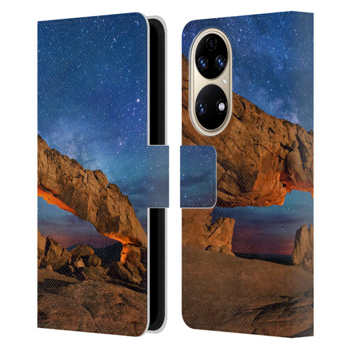 Royce Bair Nightscapes Sunset Arch Leather Book Wallet Case Cover For Huawei P50
