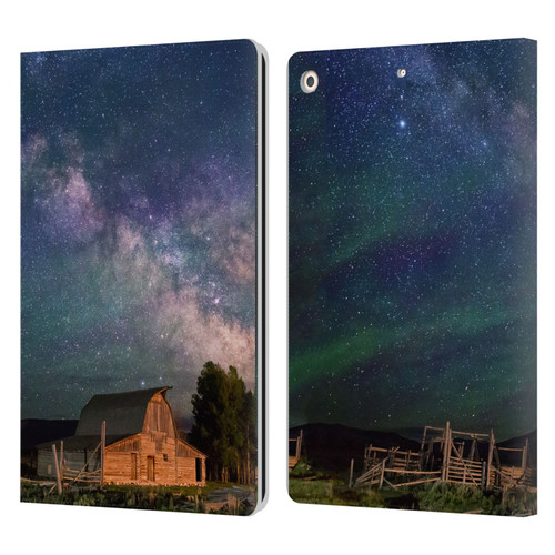 Royce Bair Nightscapes Grand Teton Barn Leather Book Wallet Case Cover For Apple iPad 10.2 2019/2020/2021