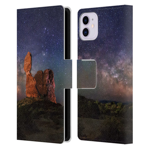 Royce Bair Nightscapes Balanced Rock Leather Book Wallet Case Cover For Apple iPhone 11