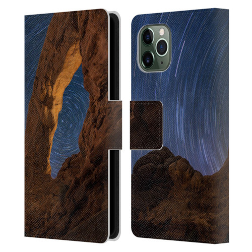 Royce Bair Nightscapes Star Trails Leather Book Wallet Case Cover For Apple iPhone 11 Pro