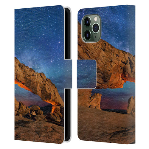 Royce Bair Nightscapes Sunset Arch Leather Book Wallet Case Cover For Apple iPhone 11 Pro