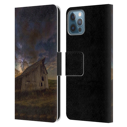 Royce Bair Nightscapes Bear Lake Old Barn Leather Book Wallet Case Cover For Apple iPhone 12 / iPhone 12 Pro