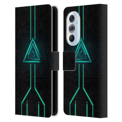 Alyn Spiller Neon Green Leather Book Wallet Case Cover For Motorola Edge X30