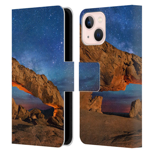Royce Bair Nightscapes Sunset Arch Leather Book Wallet Case Cover For Apple iPhone 13 Mini