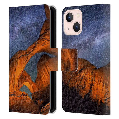 Royce Bair Nightscapes Triple Arch Leather Book Wallet Case Cover For Apple iPhone 13 Mini