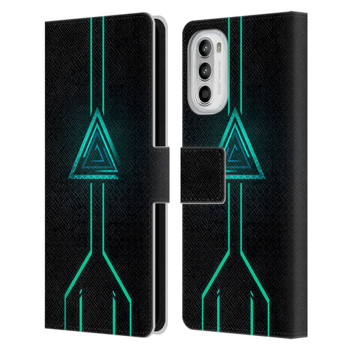 Alyn Spiller Neon Green Leather Book Wallet Case Cover For Motorola Moto G52