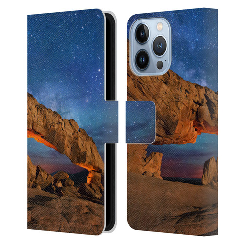 Royce Bair Nightscapes Sunset Arch Leather Book Wallet Case Cover For Apple iPhone 13 Pro