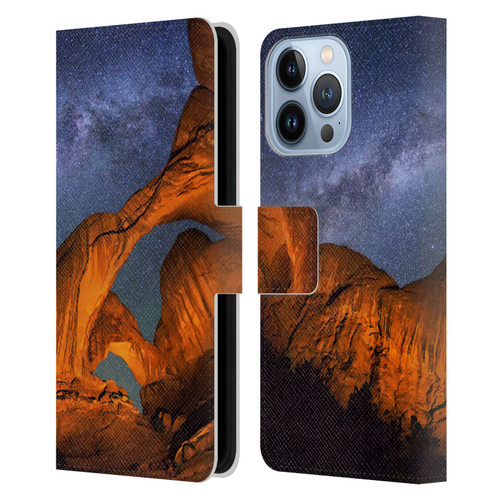 Royce Bair Nightscapes Triple Arch Leather Book Wallet Case Cover For Apple iPhone 13 Pro