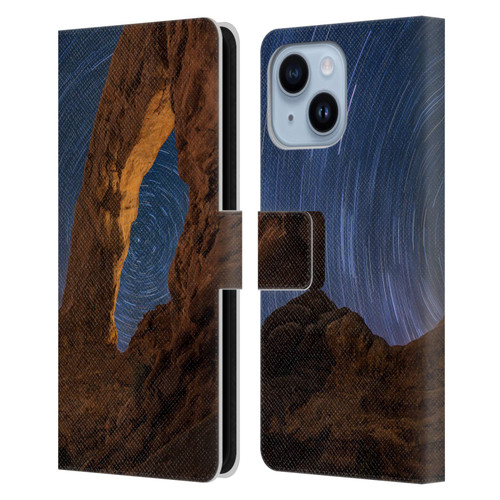 Royce Bair Nightscapes Star Trails Leather Book Wallet Case Cover For Apple iPhone 14 Plus