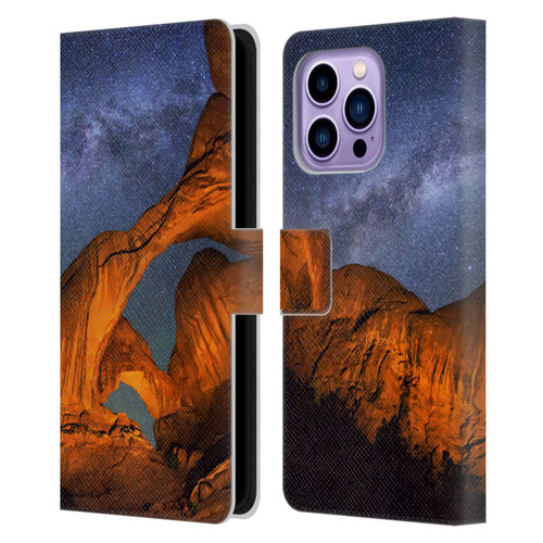 Royce Bair Nightscapes Triple Arch Leather Book Wallet Case Cover For Apple iPhone 14 Pro Max
