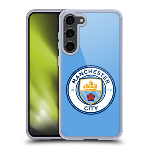 Manchester City Man City FC Badge Blue Full Colour Soft Gel Case for Samsung Galaxy S23+ 5G