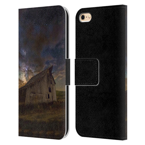 Royce Bair Nightscapes Bear Lake Old Barn Leather Book Wallet Case Cover For Apple iPhone 6 / iPhone 6s