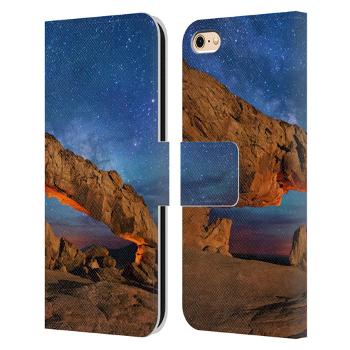 Royce Bair Nightscapes Sunset Arch Leather Book Wallet Case Cover For Apple iPhone 6 / iPhone 6s