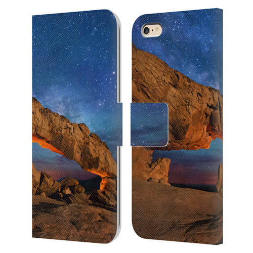 Royce Bair Nightscapes Sunset Arch Leather Book Wallet Case Cover For Apple iPhone 6 Plus / iPhone 6s Plus