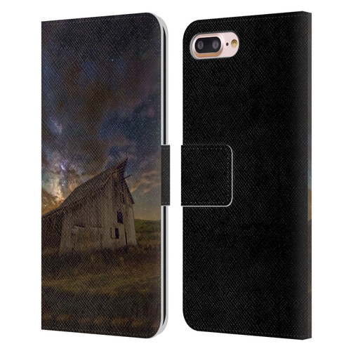 Royce Bair Nightscapes Bear Lake Old Barn Leather Book Wallet Case Cover For Apple iPhone 7 Plus / iPhone 8 Plus