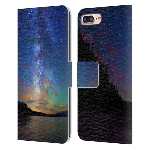 Royce Bair Nightscapes Jackson Lake Leather Book Wallet Case Cover For Apple iPhone 7 Plus / iPhone 8 Plus