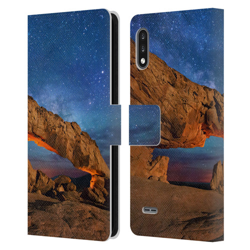Royce Bair Nightscapes Sunset Arch Leather Book Wallet Case Cover For LG K22