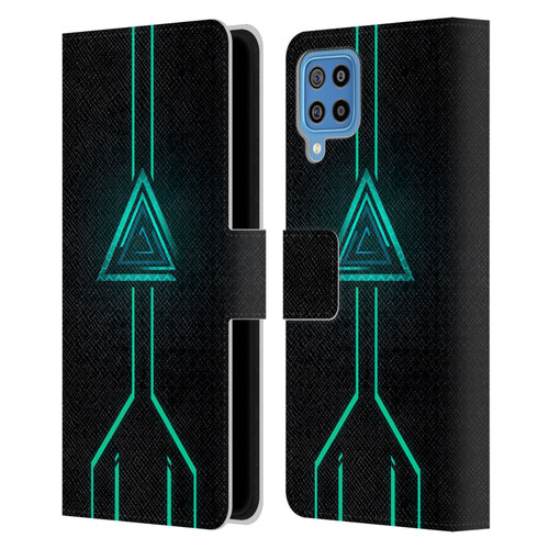 Alyn Spiller Neon Green Leather Book Wallet Case Cover For Samsung Galaxy F22 (2021)