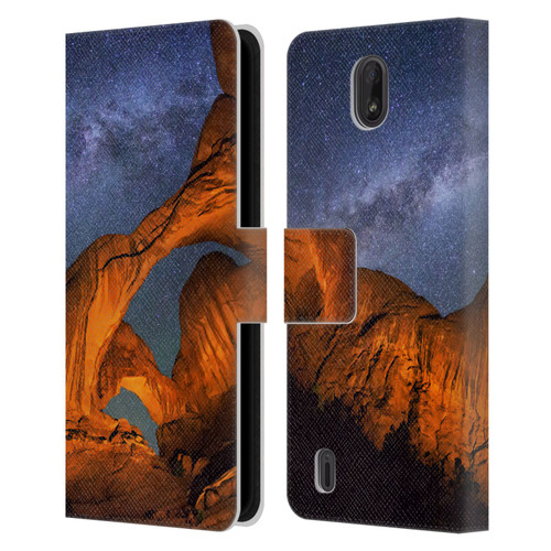 Royce Bair Nightscapes Triple Arch Leather Book Wallet Case Cover For Nokia C01 Plus/C1 2nd Edition