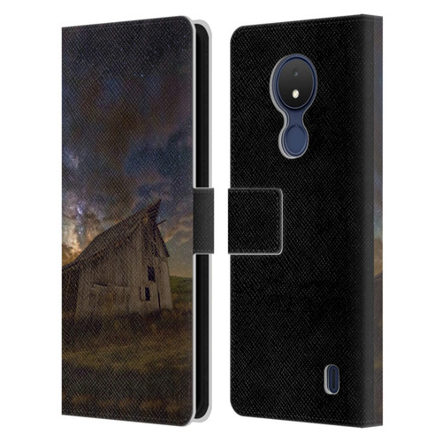 Royce Bair Nightscapes Bear Lake Old Barn Leather Book Wallet Case Cover For Nokia C21