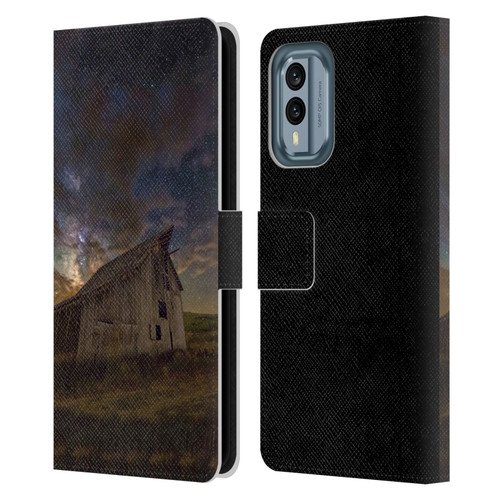 Royce Bair Nightscapes Bear Lake Old Barn Leather Book Wallet Case Cover For Nokia X30