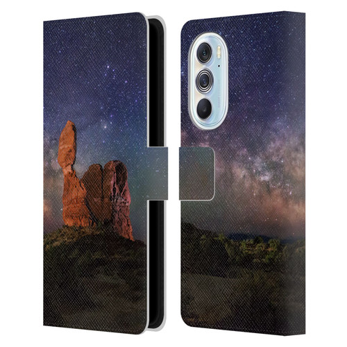 Royce Bair Nightscapes Balanced Rock Leather Book Wallet Case Cover For Motorola Edge X30