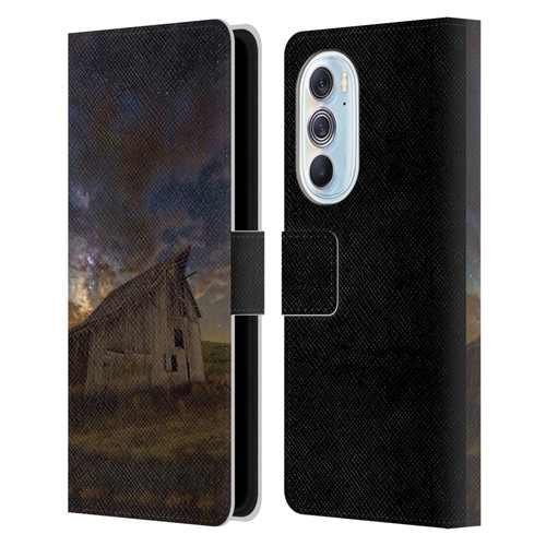 Royce Bair Nightscapes Bear Lake Old Barn Leather Book Wallet Case Cover For Motorola Edge X30