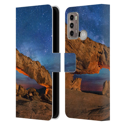 Royce Bair Nightscapes Sunset Arch Leather Book Wallet Case Cover For Motorola Moto G60 / Moto G40 Fusion