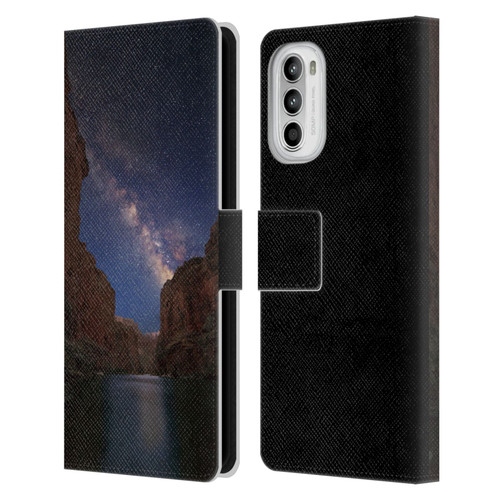 Royce Bair Nightscapes Grand Canyon Leather Book Wallet Case Cover For Motorola Moto G52