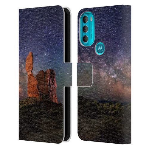 Royce Bair Nightscapes Balanced Rock Leather Book Wallet Case Cover For Motorola Moto G71 5G