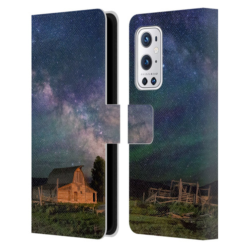 Royce Bair Nightscapes Grand Teton Barn Leather Book Wallet Case Cover For OnePlus 9 Pro