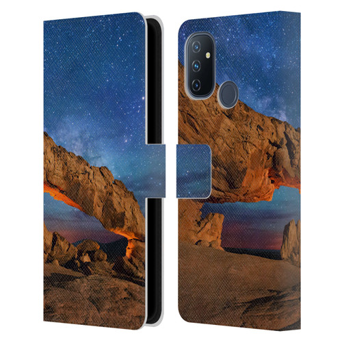 Royce Bair Nightscapes Sunset Arch Leather Book Wallet Case Cover For OnePlus Nord N100