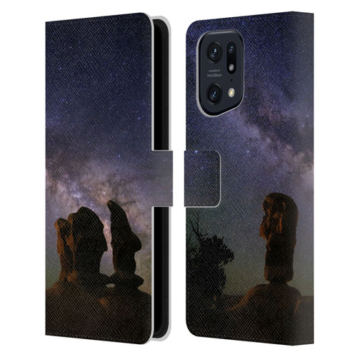 Royce Bair Nightscapes Devil's Garden Hoodoos Leather Book Wallet Case Cover For OPPO Find X5 Pro
