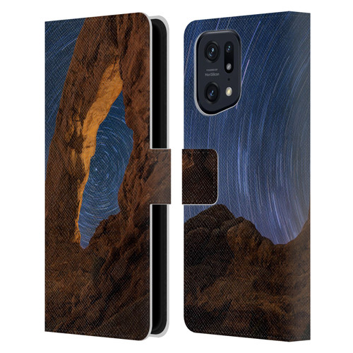 Royce Bair Nightscapes Star Trails Leather Book Wallet Case Cover For OPPO Find X5 Pro