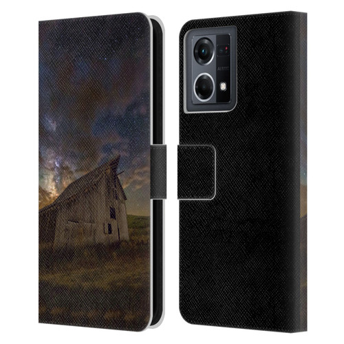 Royce Bair Nightscapes Bear Lake Old Barn Leather Book Wallet Case Cover For OPPO Reno8 4G