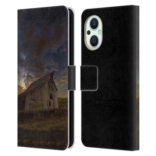 Royce Bair Nightscapes Bear Lake Old Barn Leather Book Wallet Case Cover For OPPO Reno8 Lite