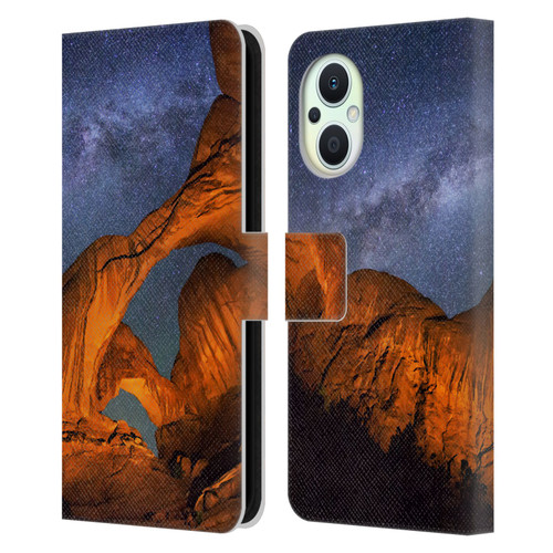 Royce Bair Nightscapes Triple Arch Leather Book Wallet Case Cover For OPPO Reno8 Lite