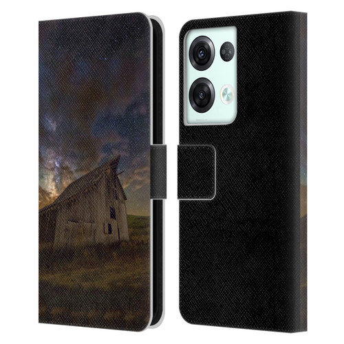 Royce Bair Nightscapes Bear Lake Old Barn Leather Book Wallet Case Cover For OPPO Reno8 Pro